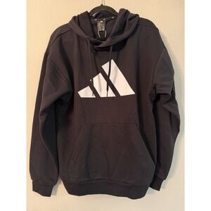 NWT adidas Men's M Hoodie Multi Sports Pockets Black Sweatshirt Pullover